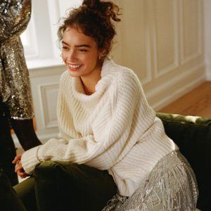 **MOVING SALE EVERYTHING MUST GO** Anthropologie Maeve Athena Cowl Neck Sweater